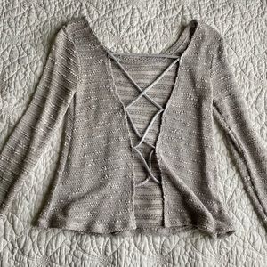 Aeropostale Longsleeve Top w/ Criss Cross Detailing